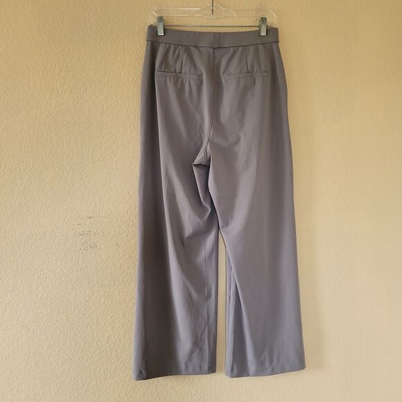 Halara Womens High Waisted Wide Leg Gray Pull On Pants Sz Medium Pleated Pockets - Picture 8 of 8